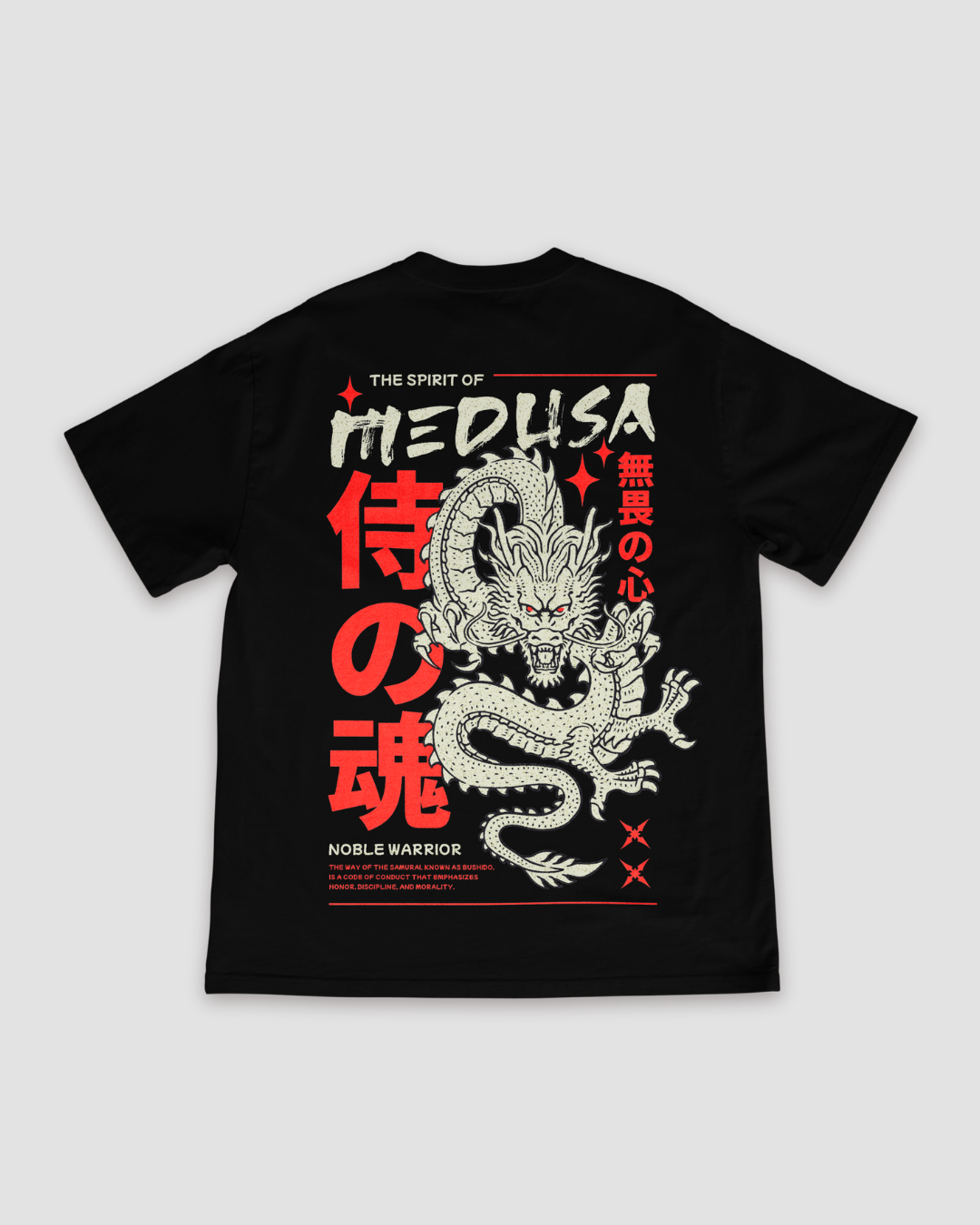 Medusa Unisex Oversized T-Shirt - Black