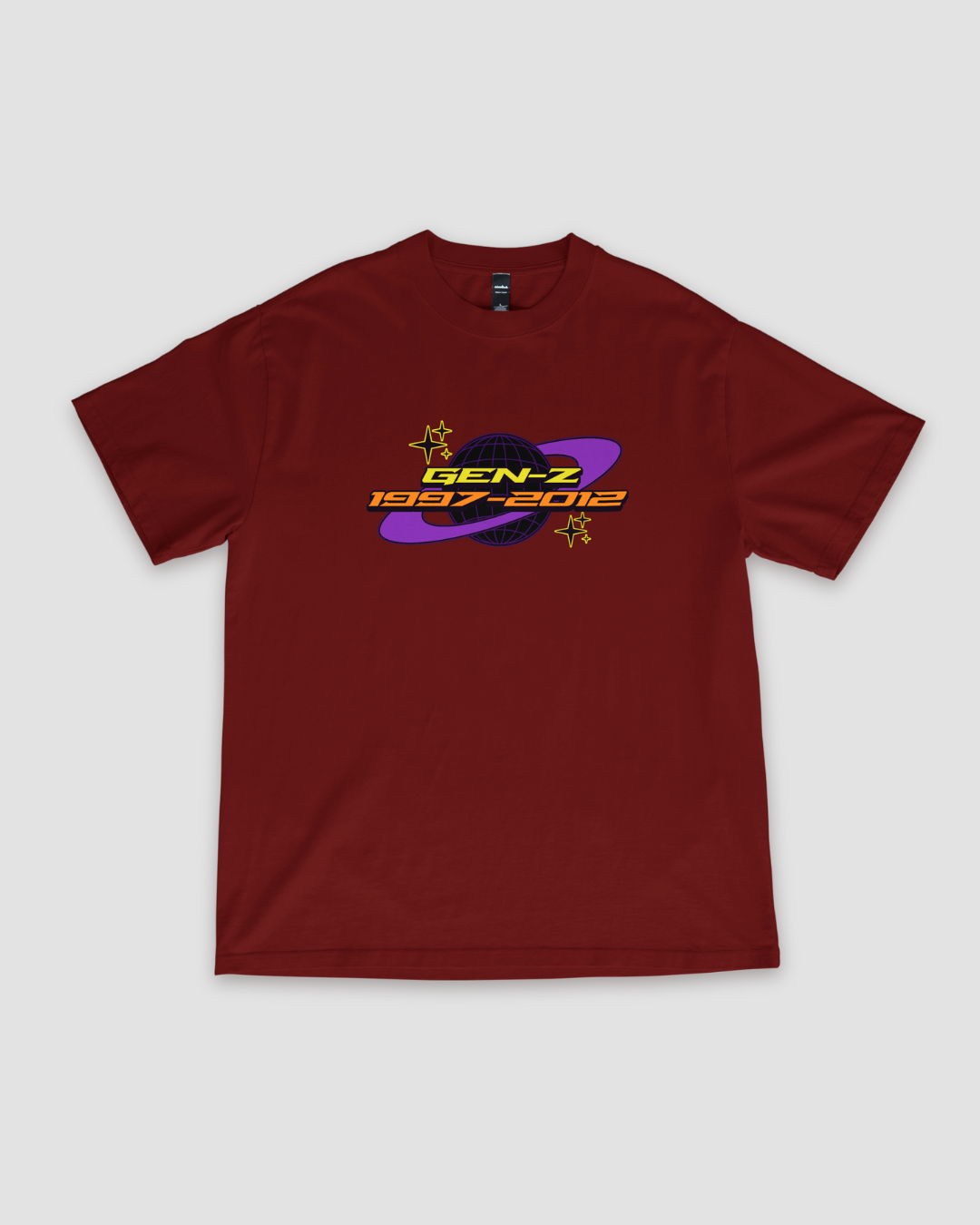 Gen-Z Unisex Oversized T-shirt - Maroon