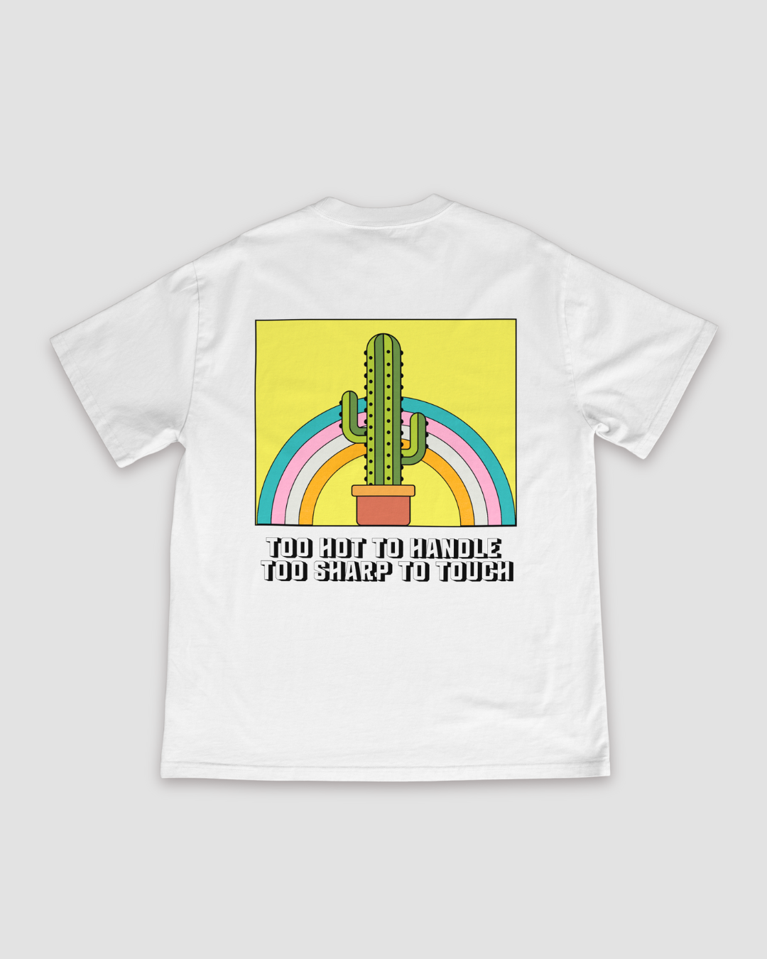 Cactus Unisex Oversized T-Shirt - White