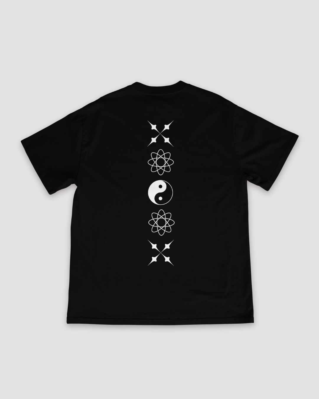 Sewra Yin-Yang Unisex Oversized T-Shirt - Black