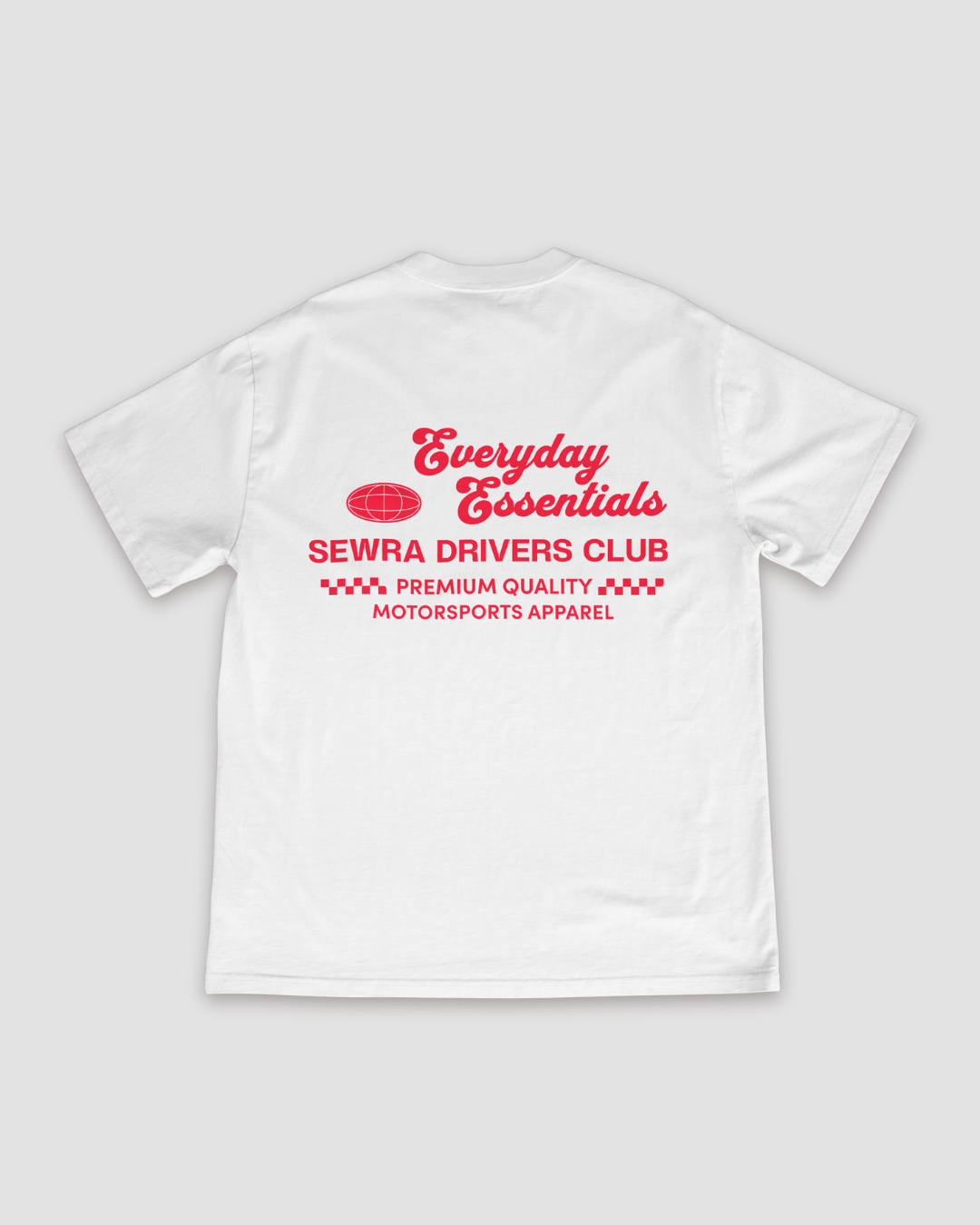 Racing Rush Unisex Oversized T-Shirt - White - Sewra