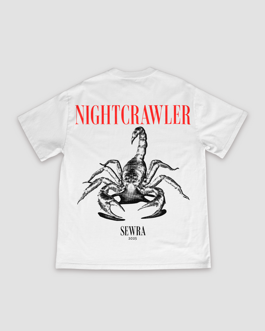 Nightcrawler Unisex Oversized T-Shirt - White