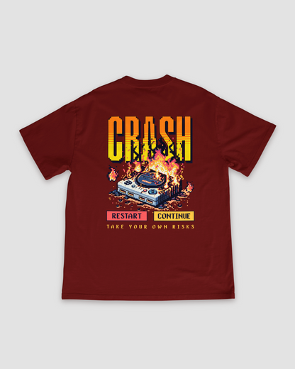 Game Over Unisex Oversized T-Shirt - Maroon