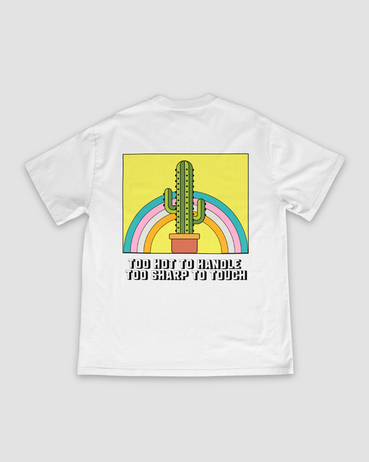 Cactus Unisex Oversized T-Shirt - White