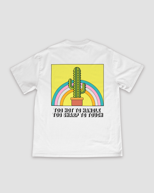 Cactus Unisex Oversized T-Shirt - White - Sewra