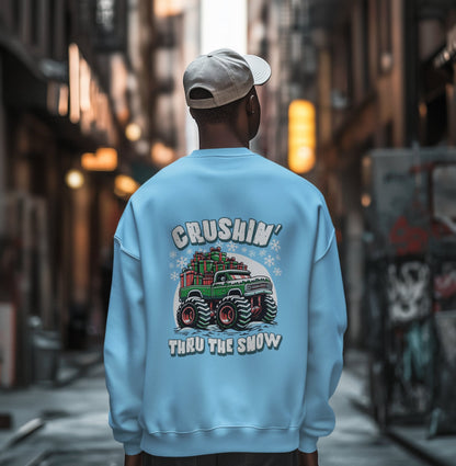 Christmas Sweatshirt for Men - Baby Blue - Sewra