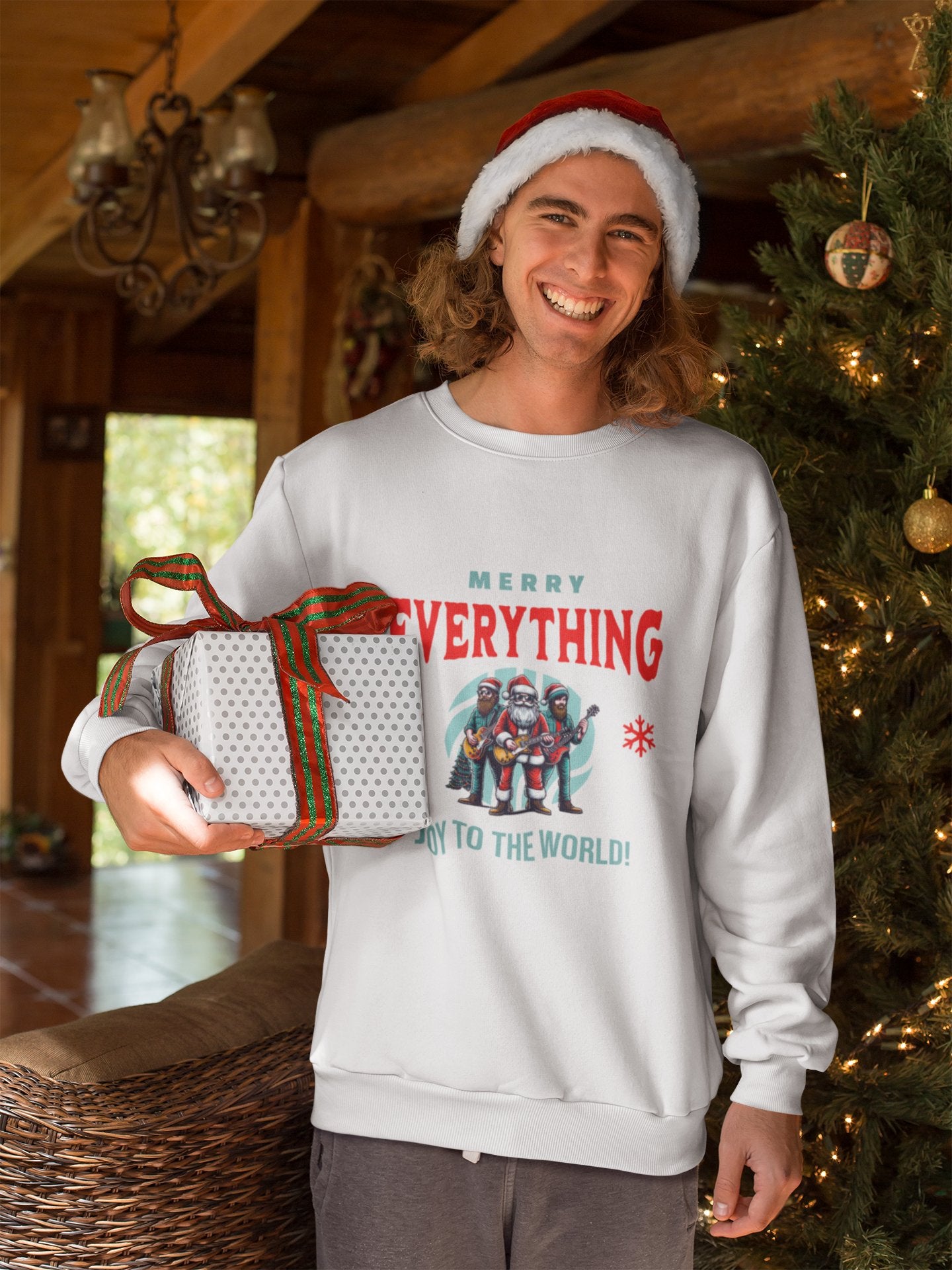 Christmas Sweatshirt for Men - White - Sewra