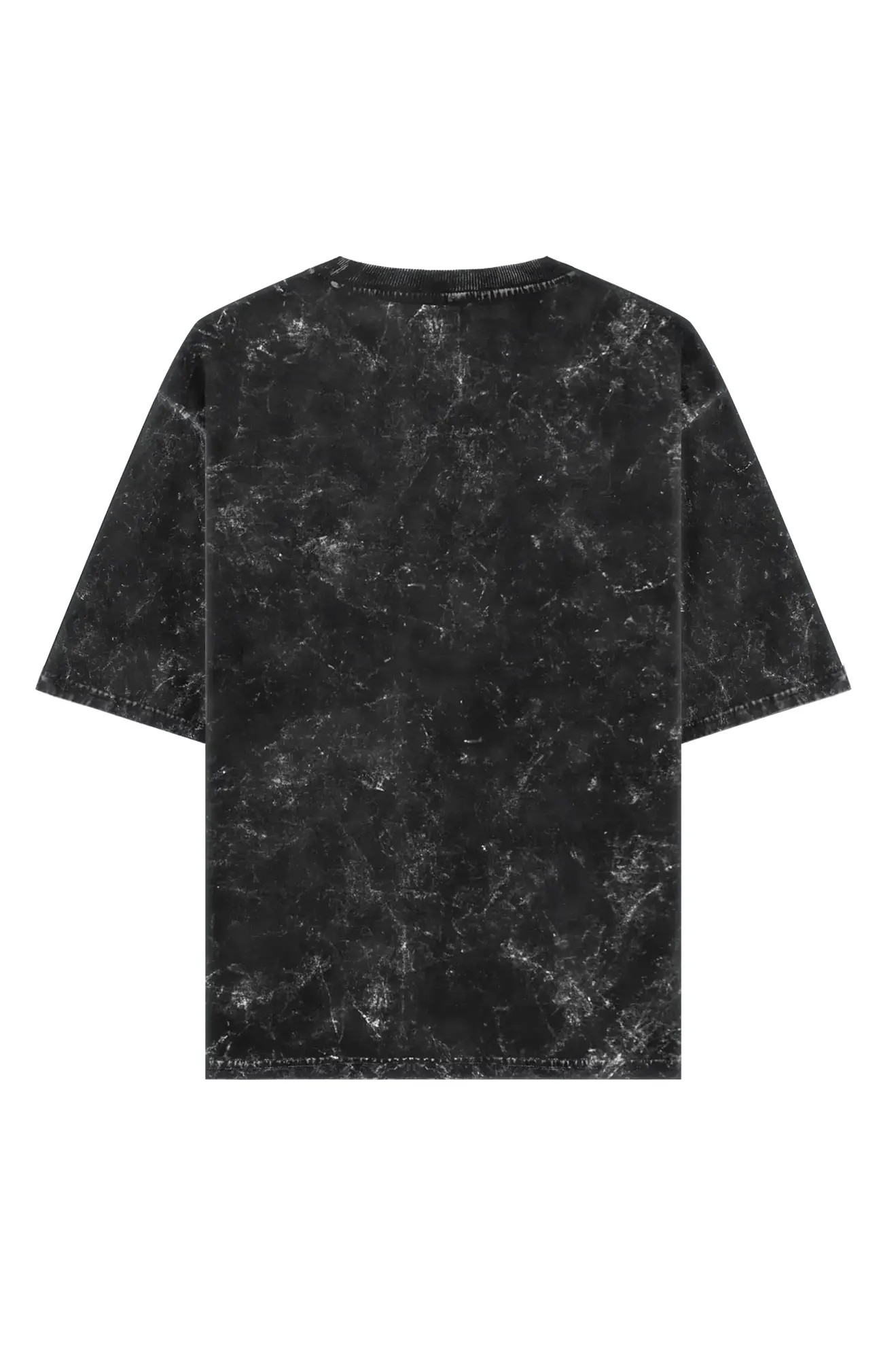 Conquer Unisex Acid Wash Oversized Tee - Black - Sewra