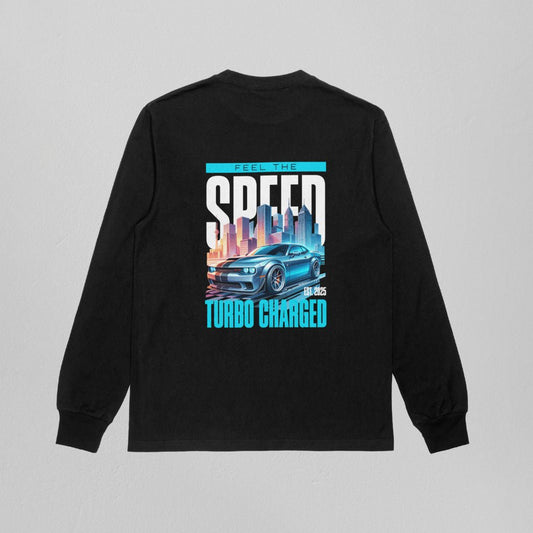 Feel The Speed Unisex Sweatshirt - Black - Sewra