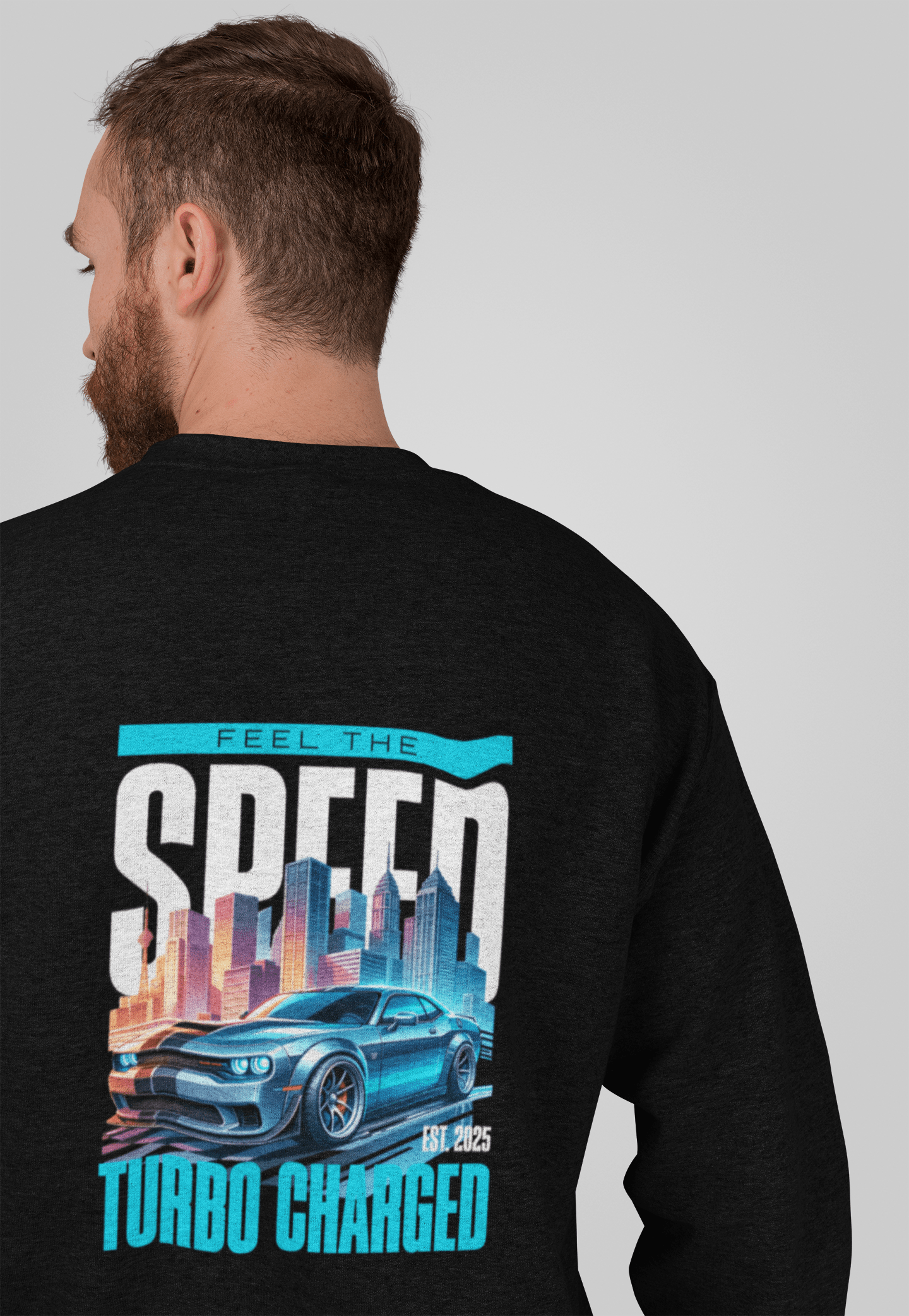 Feel The Speed Unisex Sweatshirt - Black - Sewra
