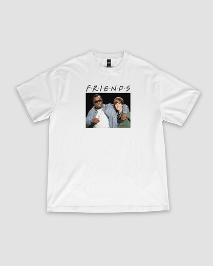 Friends For Life Unisex Oversized T-Shirt - White - Sewra