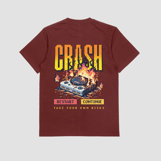 Game Over Unisex Oversized T-Shirt - Maroon - Sewra