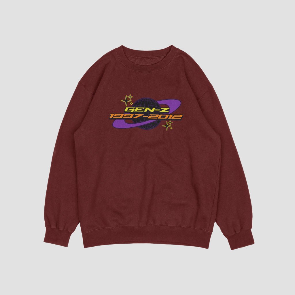 GenZ Unisex Sweatshirt - Maroon - Sewra