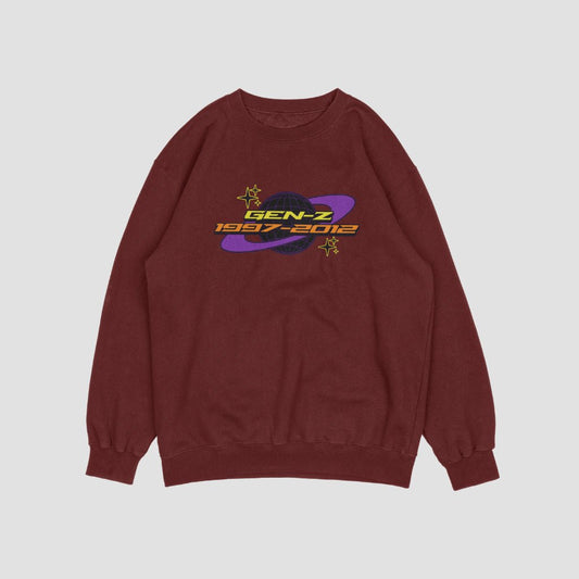 GenZ Unisex Sweatshirt - Maroon - Sewra