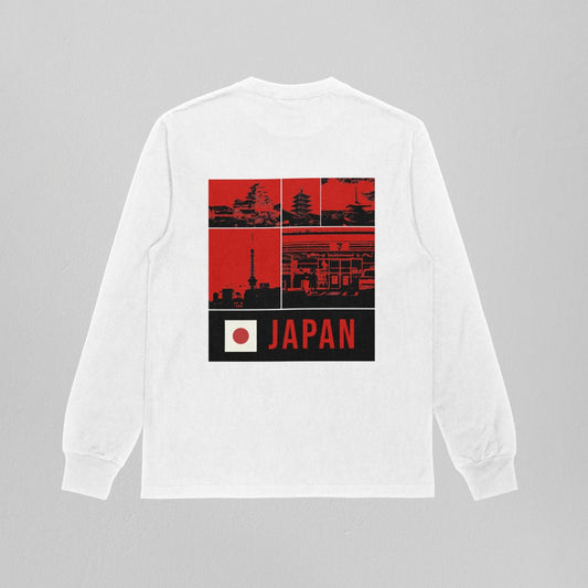 I Love Japan Unisex Sweatshirt - White - Sewra
