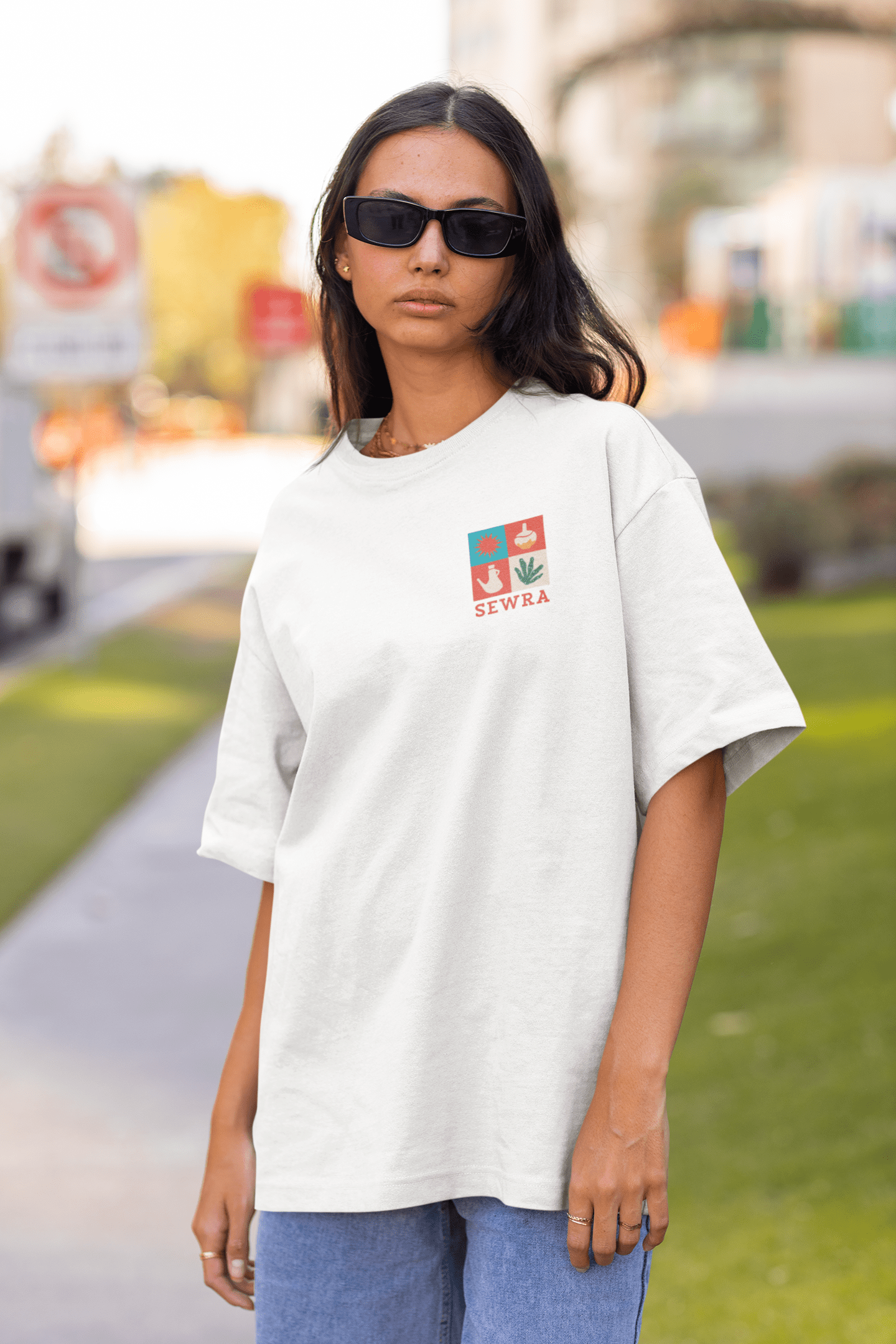 Lost In The Little Things Unisex Oversized T-Shirt - White - Sewra
