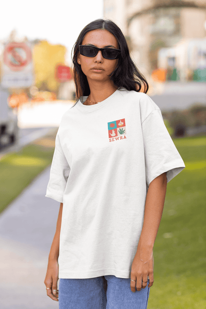 Lost In The Little Things Unisex Oversized T-Shirt - White - Sewra