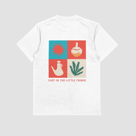 Lost In The Little Things Unisex Oversized T-Shirt - White - Sewra