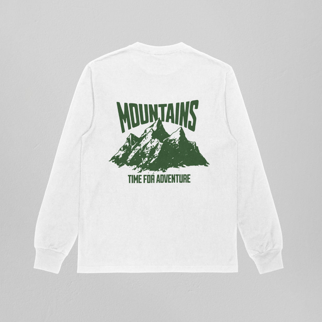 Mountain Adventure Unisex Sweatshirt - White - Sewra