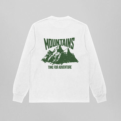 Mountain Adventure Unisex Sweatshirt - White - Sewra