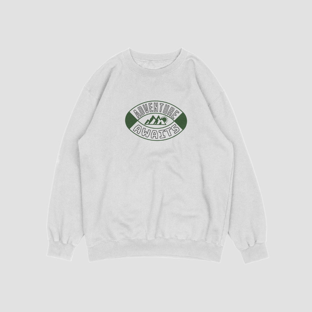 Mountain Adventure Unisex Sweatshirt - White - Sewra