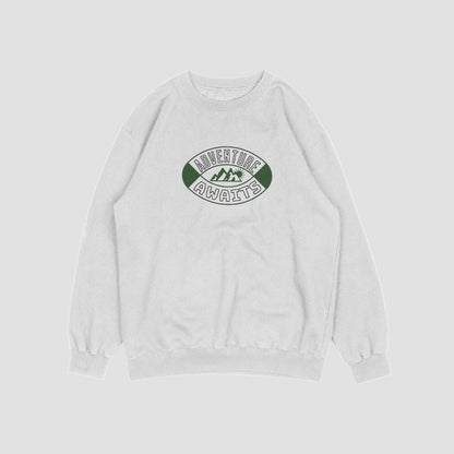 Mountain Adventure Unisex Sweatshirt - White - Sewra
