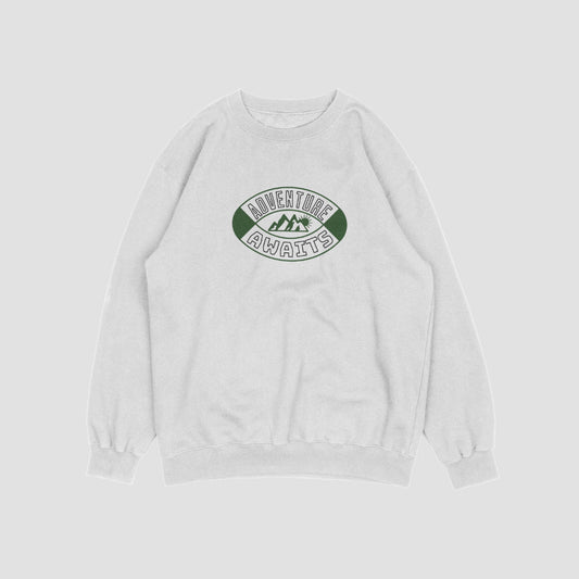Mountain Adventure Unisex Sweatshirt - White - Sewra