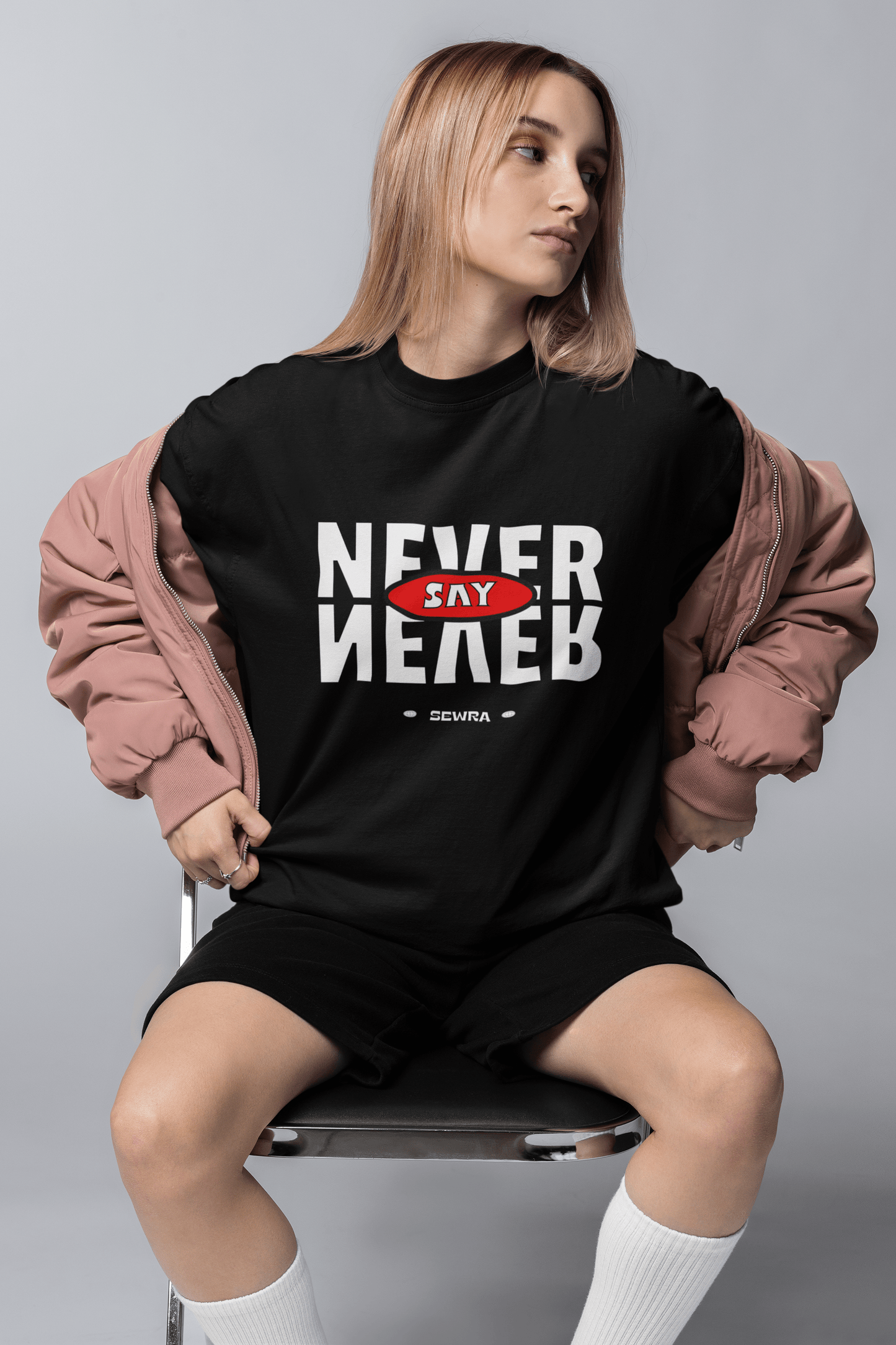 Never Say Never Unisex Oversized T-Shirt - Sewra