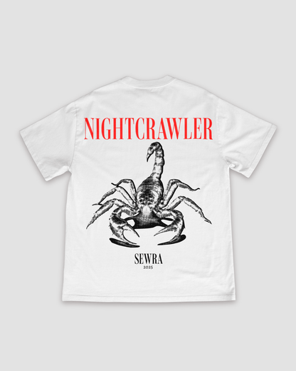 Nightcrawler Unisex Oversized T-Shirt - White - Sewra