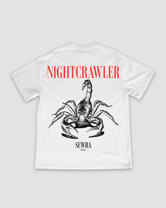 Nightcrawler Unisex Oversized T-Shirt - White - Sewra