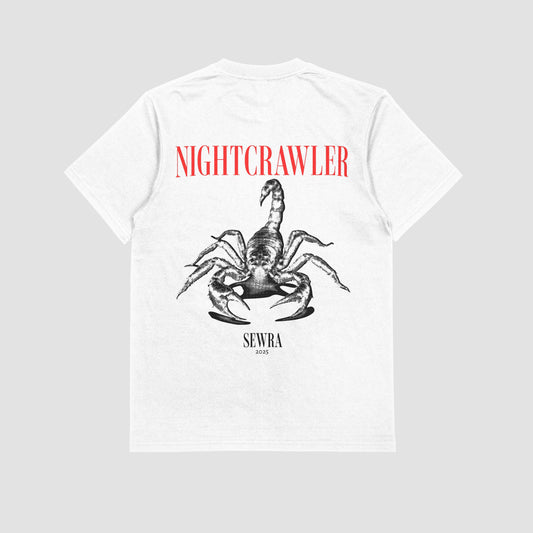 Nightcrawler Unisex Oversized T-Shirt - White - Sewra