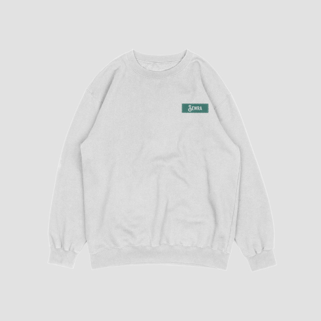 Pizza & Chill Unisex Sweatshirt - White - Sewra