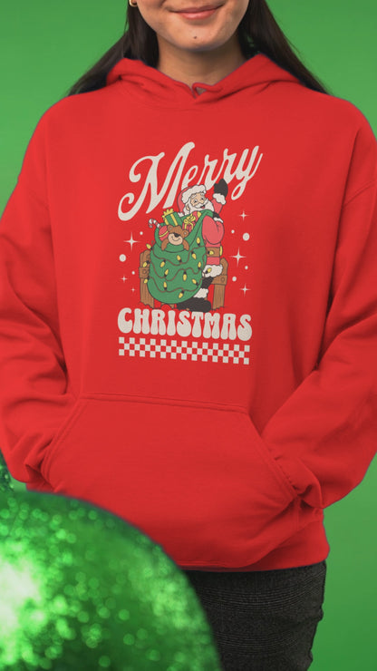 Merry Christmas Hoodie for Women - Red