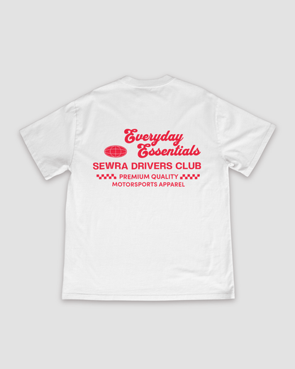 Racing Rush Unisex Oversized T-Shirt - White - Sewra