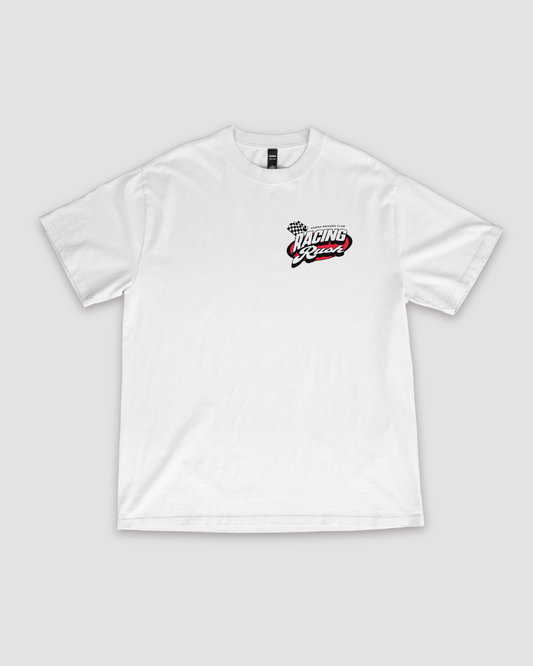 Racing Rush Unisex Oversized T-Shirt - White - Sewra
