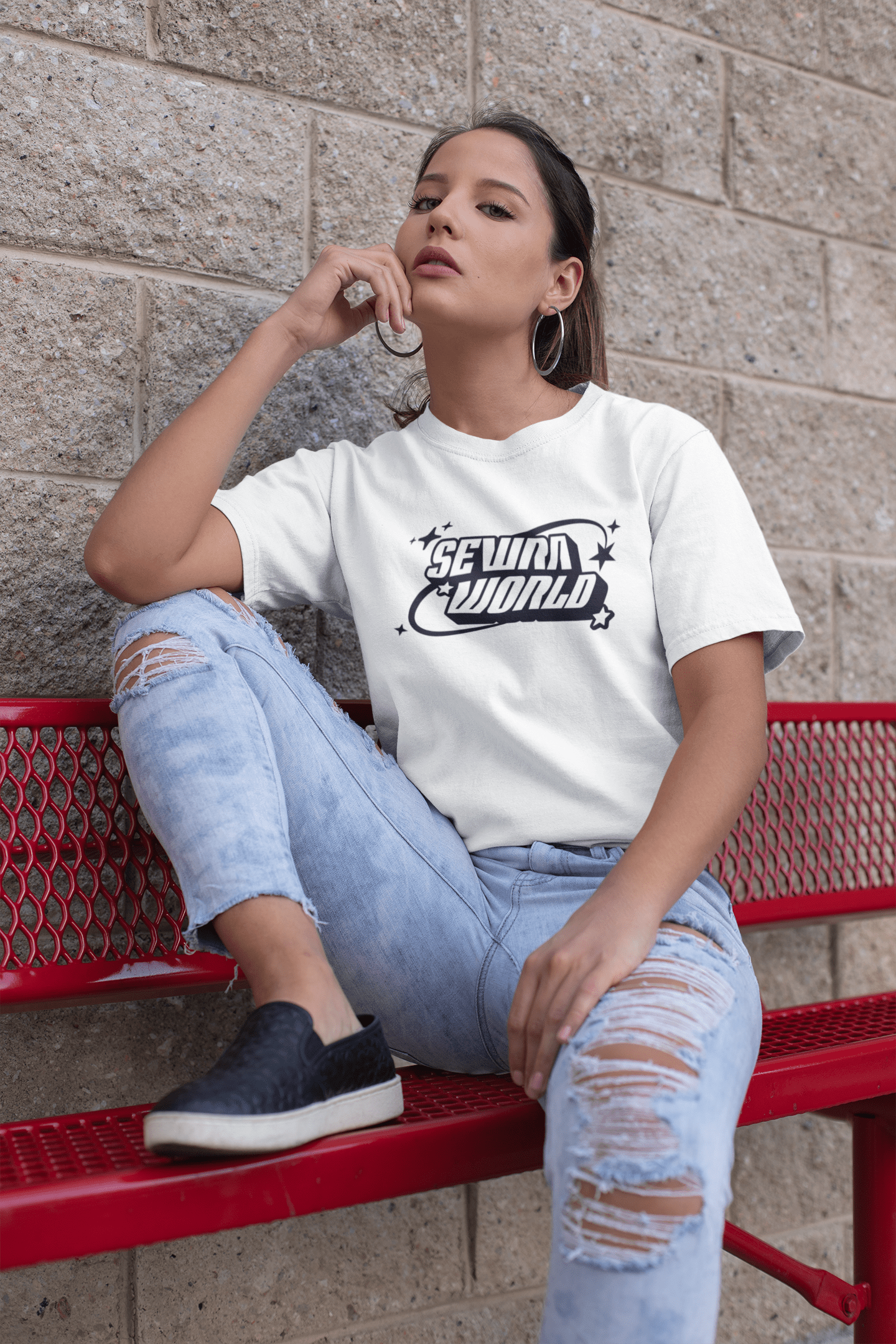 Sewra World Unisex Oversized T-Shirt - White - Sewra