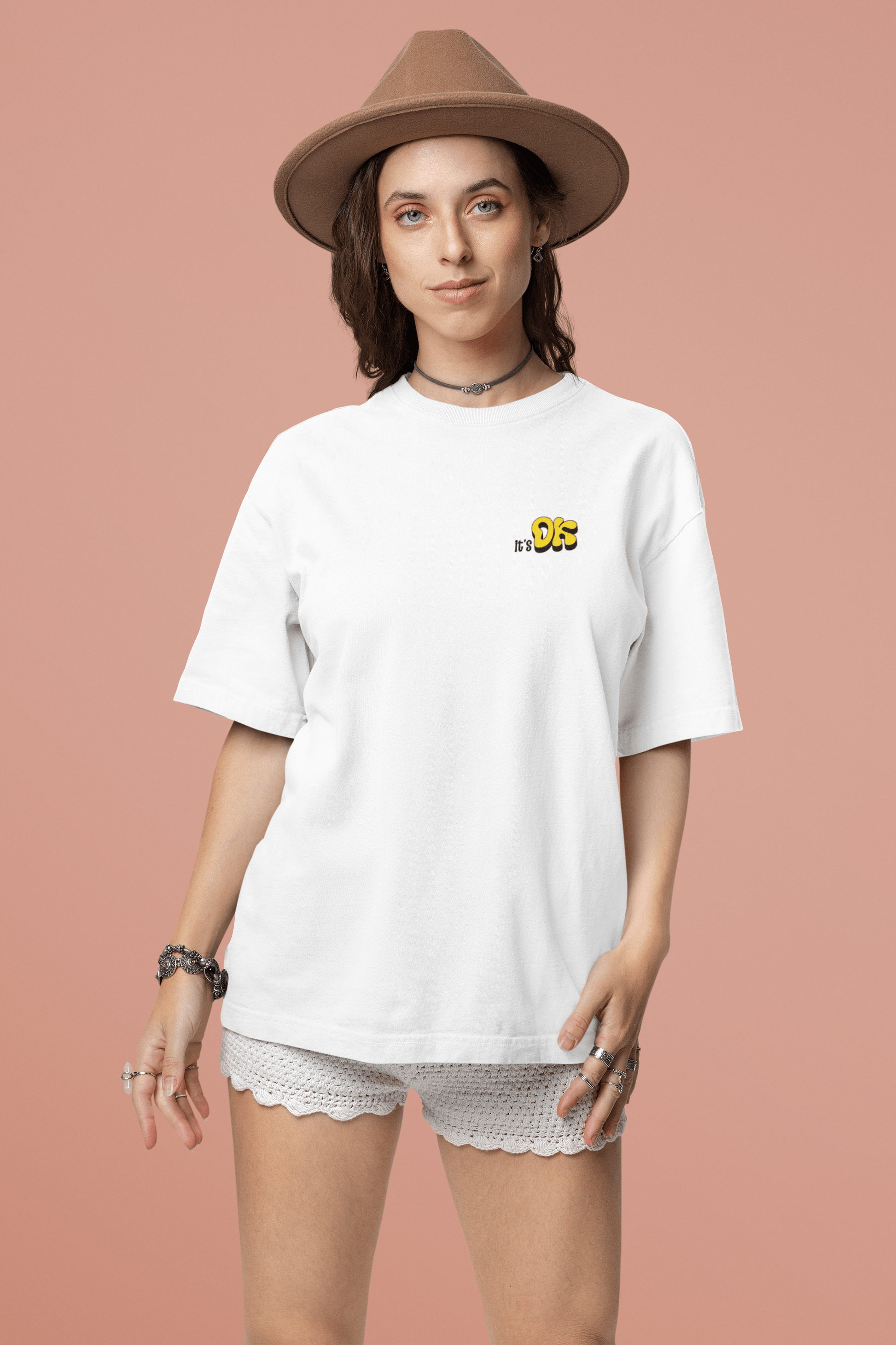 Slow Down Unisex Oversized T-Shirt - White - Sewra