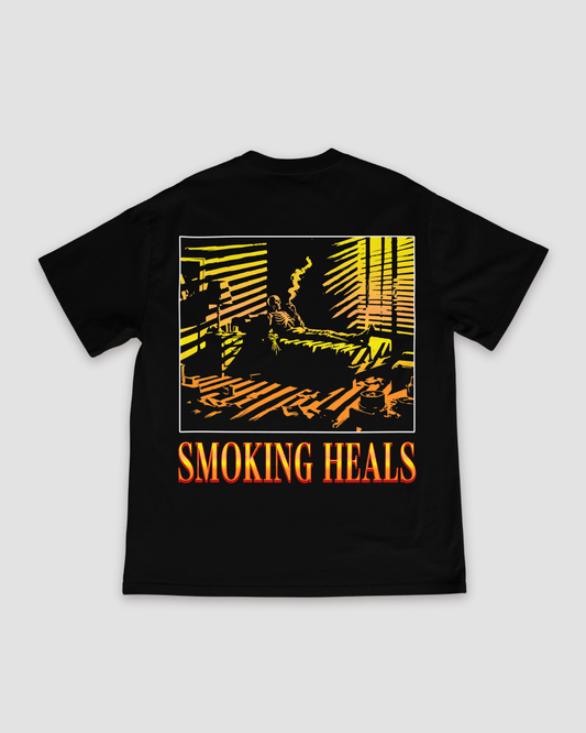Smoking Heals Unisex Oversized T-Shirt - Black - Sewra