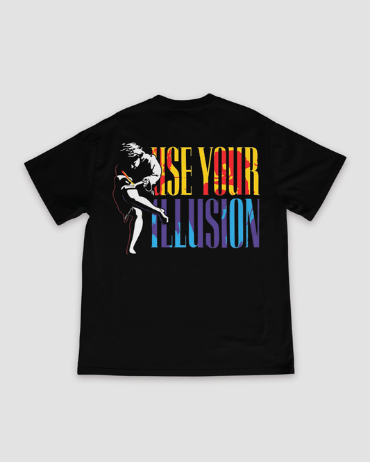 Use Your Illusions Unisex Oversized T-Shirt - Black - Sewra